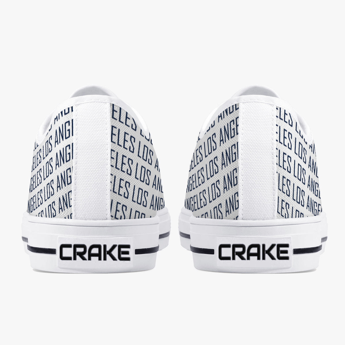 Crake Low Top LA Bull laced custom prints canvas shoes