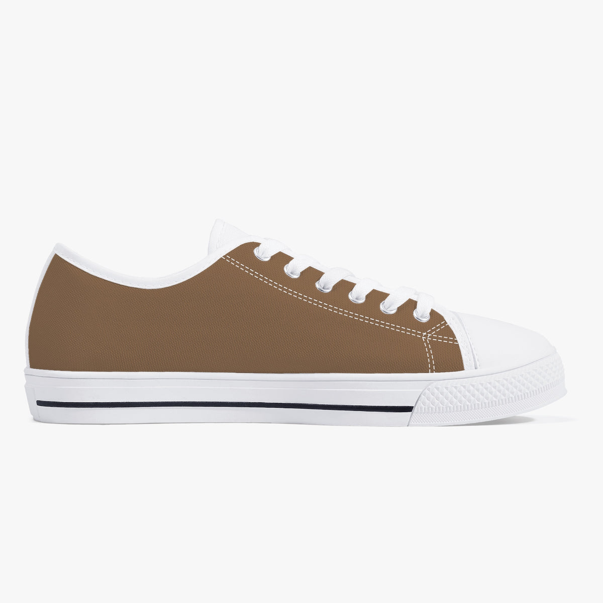 Crake Low Top Cocoa laced low top plain color canvas shoes