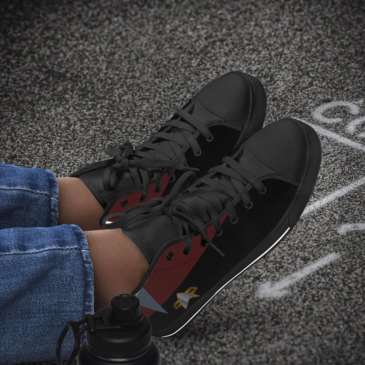 Crake High Top The Locker 2 laced custom prints canvas shoes