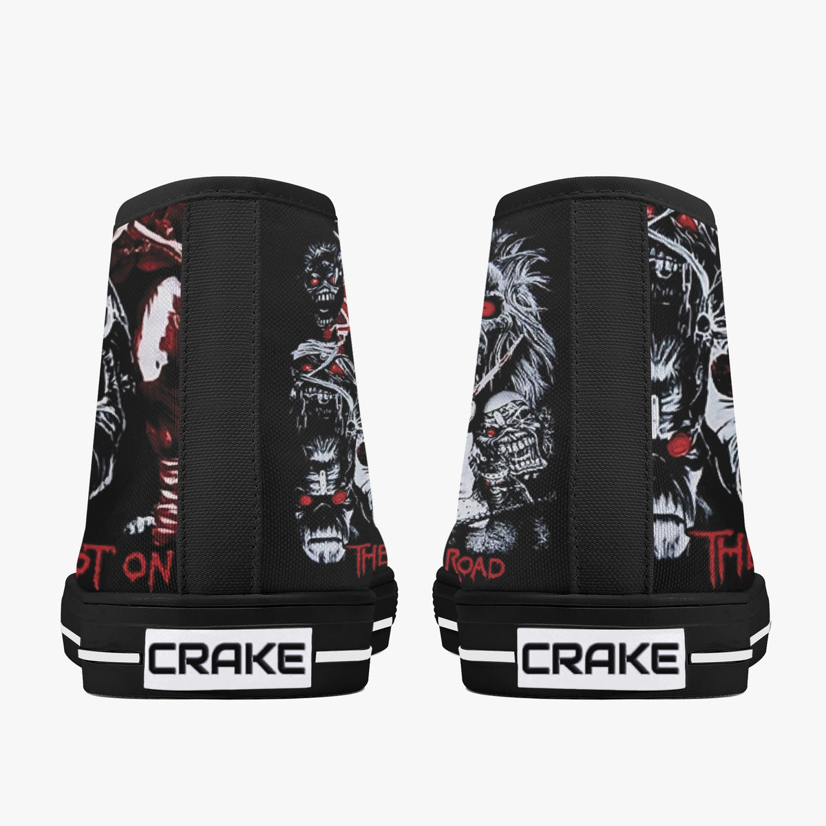 Crake High Top The Beast laced custom prints canvas shoes