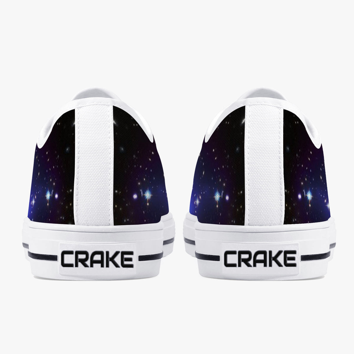 Crake Low Top Galaxy laced custom prints canvas shoes