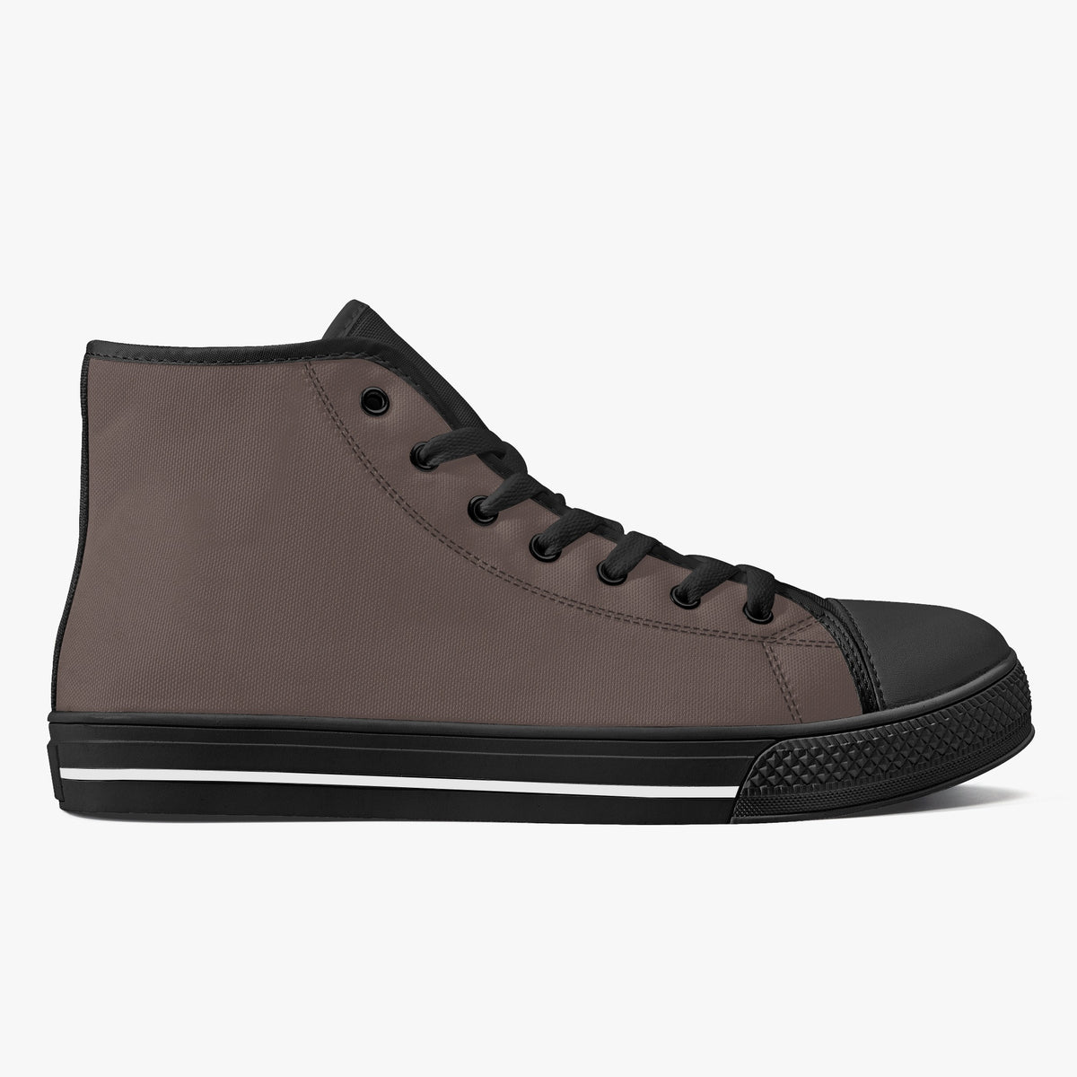 Crake High Top Cocoa laced high top plain color canvas shoes