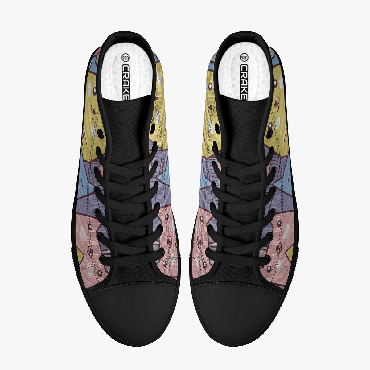 Crake High Top Doo Doo Cats laced custom prints canvas shoes