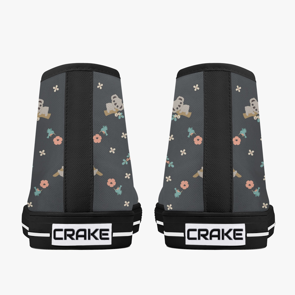 Crake High Top Koala Bear laced custom prints canvas shoes