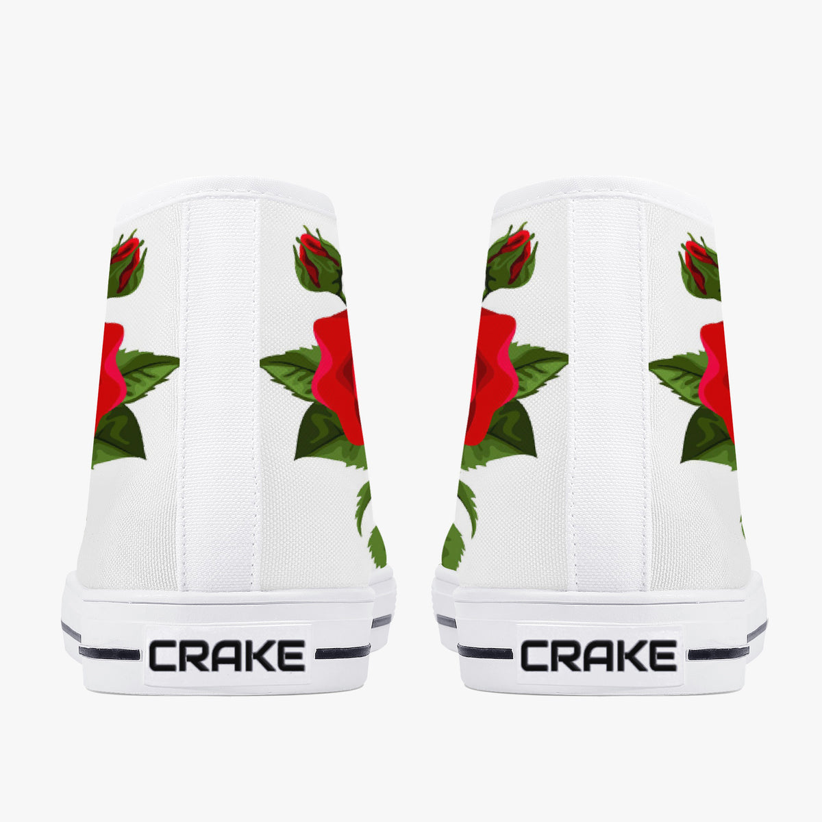 Crake High Top Amya Rose laced custom prints canvas shoes