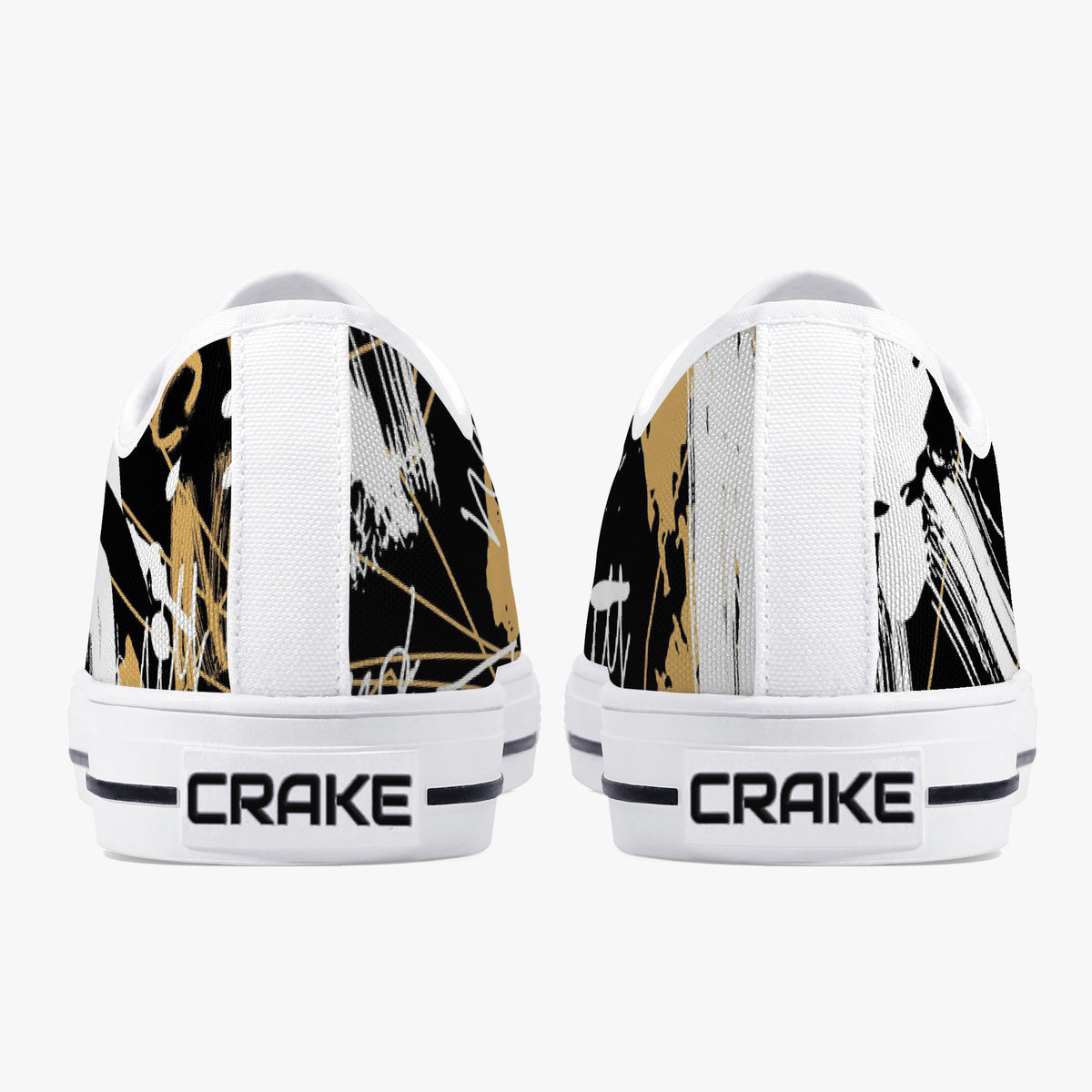 Crake Low Top Kuso laced custom prints canvas shoes
