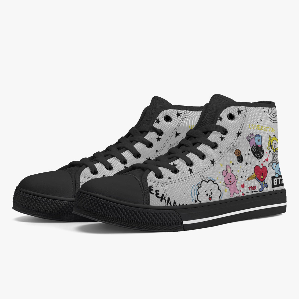 Crake High Top BT21 laced custom prints canvas shoes