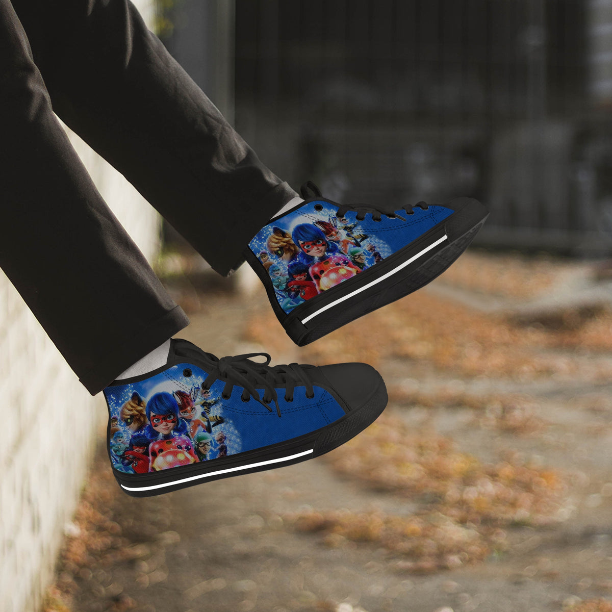 Crake High Top Hokkaigirls laced custom prints canvas shoes