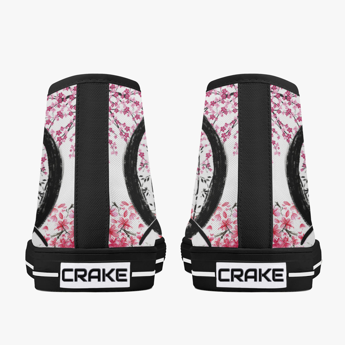 Crake High Top Samurai laced custom prints canvas shoes
