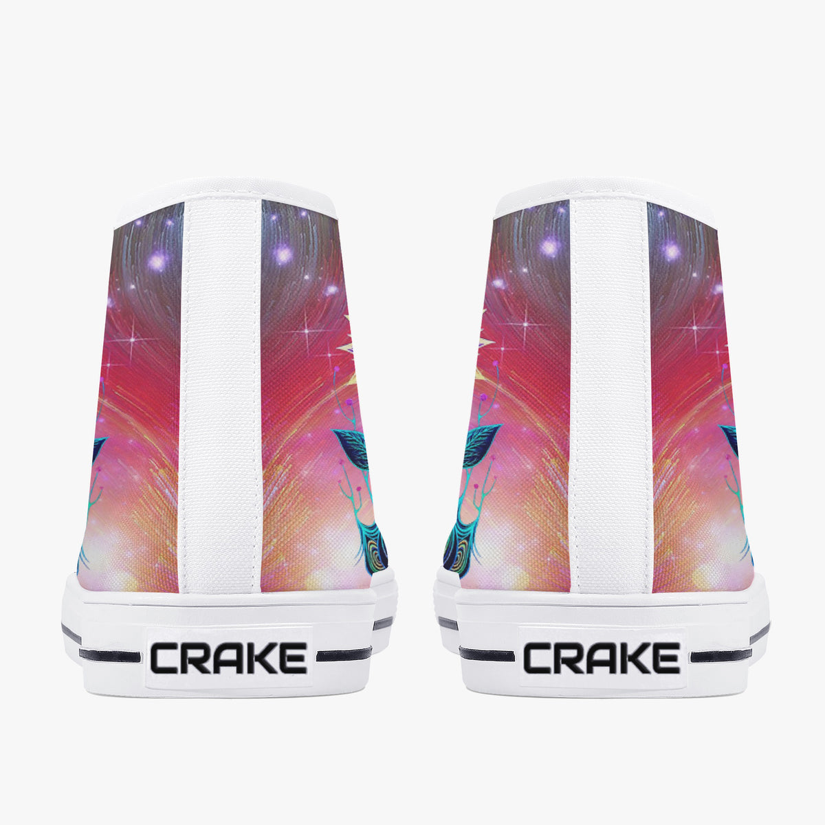 Crake High Top Single Eyed Sunflower laced custom prints canvas shoes