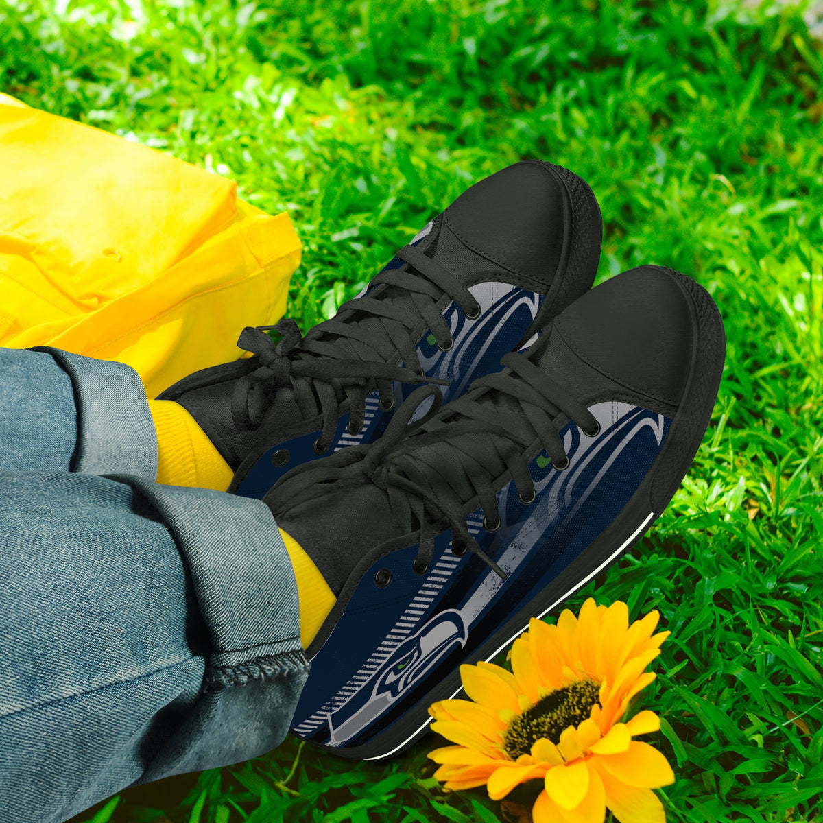 Crake High Top Bald Eagle laced custom prints canvas shoes