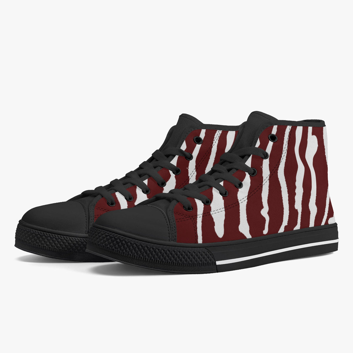 Crake High Top Monster laced custom prints canvas shoes