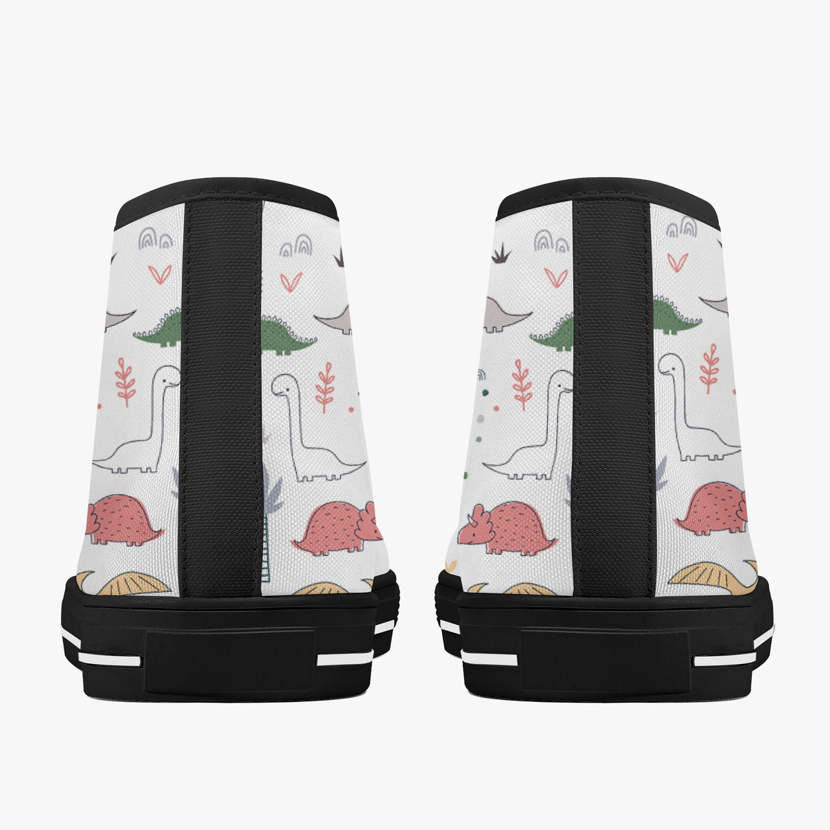 Crake High Top Dinosaurs laced custom prints canvas shoes