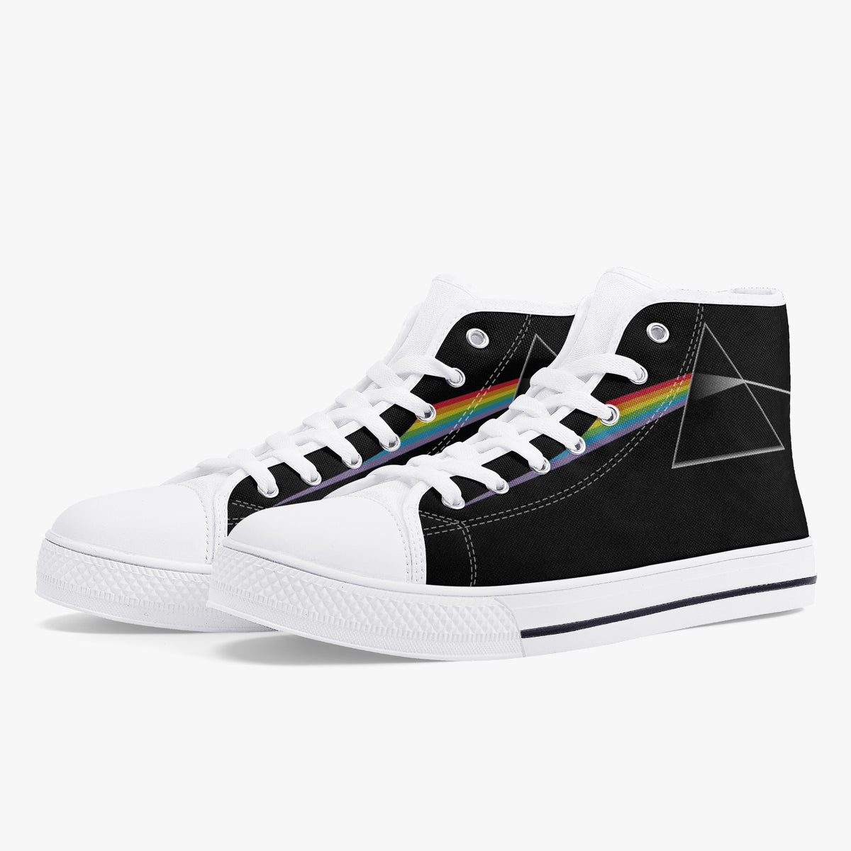 Crake High Top Prisma laced custom prints canvas shoes