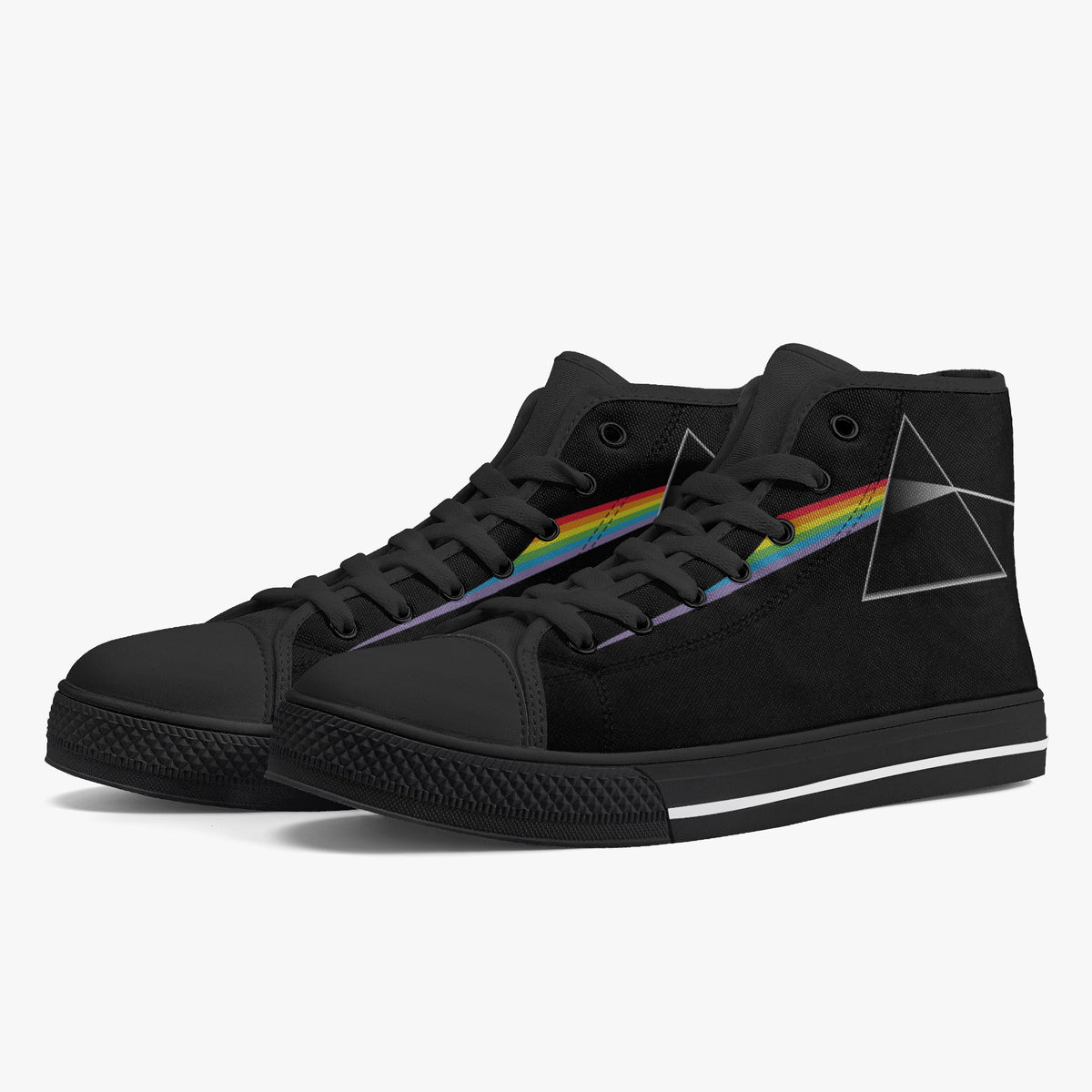 Crake High Top Prisma laced custom prints canvas shoes