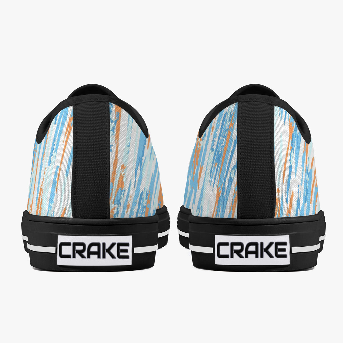 Crake Low Top Victory laced custom prints canvas shoes