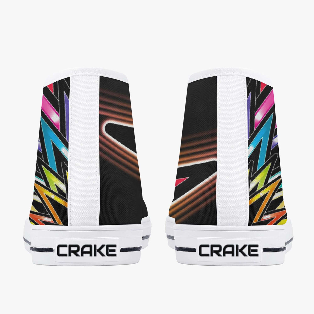 Crake High Top Abstract Graffiti laced custom prints canvas shoes