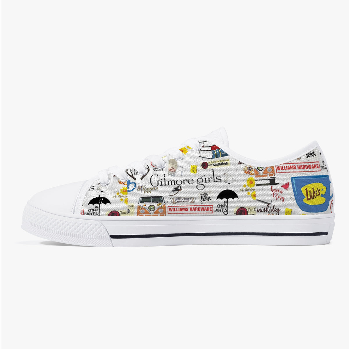 Crake Low Top William Hardware laced custom prints canvas shoes