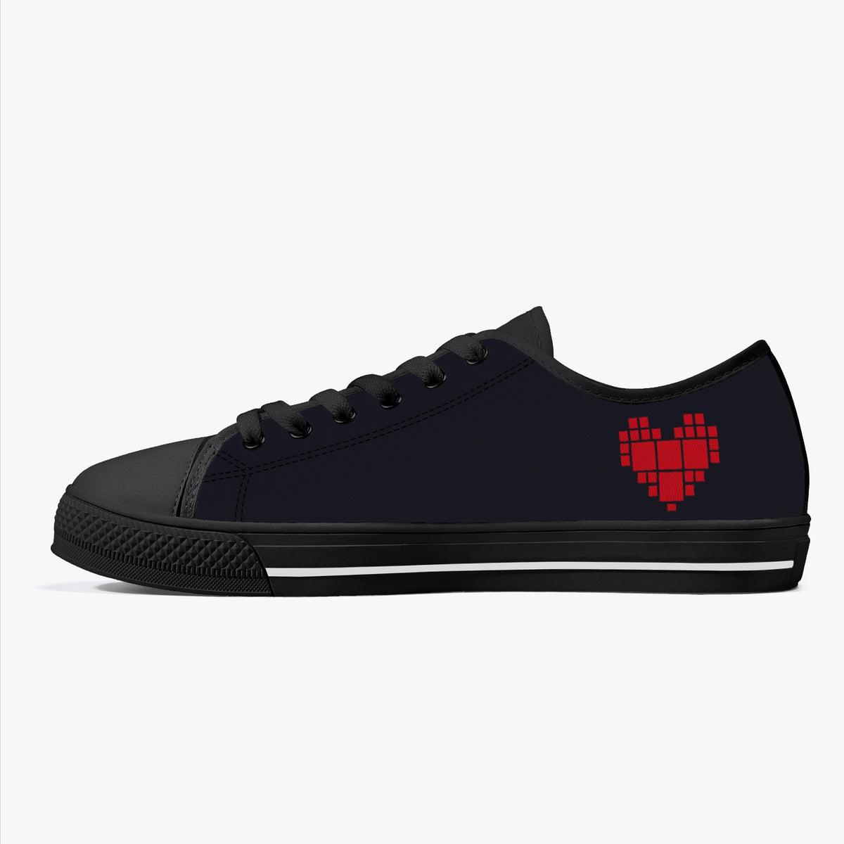 Crake Low Top Love laced custom prints canvas shoes