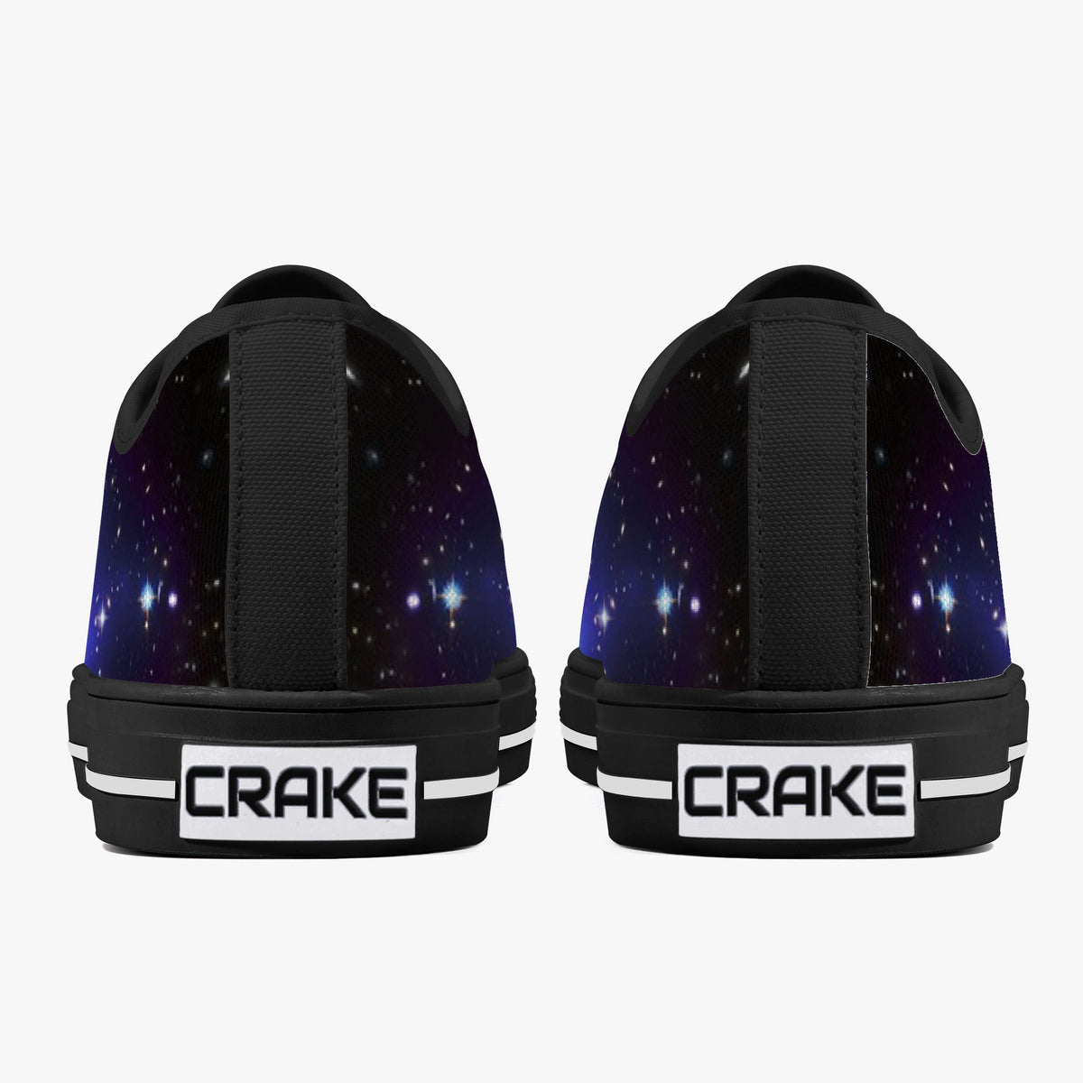Crake Low Top Galaxy laced custom prints canvas shoes