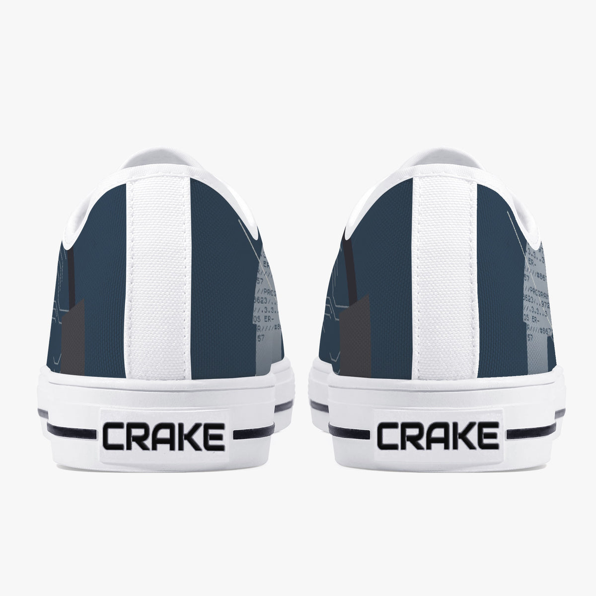 Crake Low Top Jikutsu laced custom prints canvas shoes