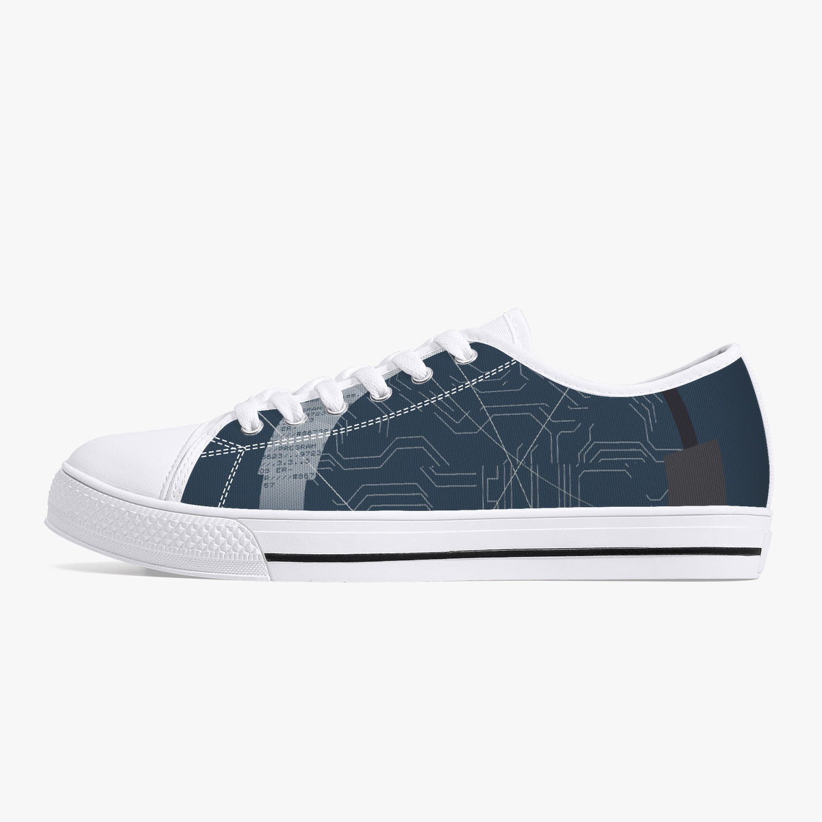 Crake Low Top Jikutsu laced custom prints canvas shoes