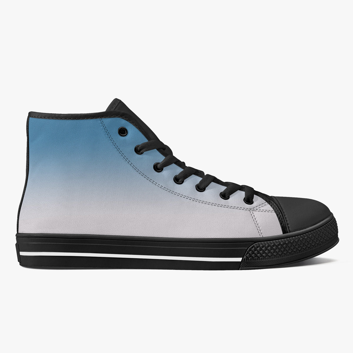 Crake High Top Sky Sneaker with black trim, opposite side view