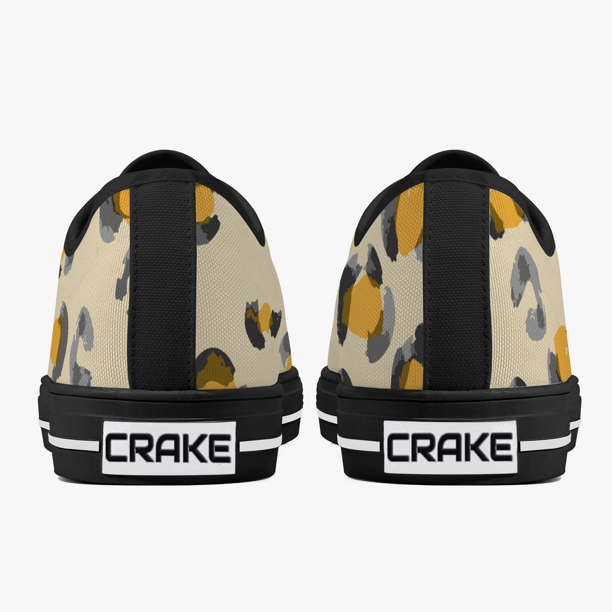 Crake Low Top Awesome Painting laced custom prints canvas shoes
