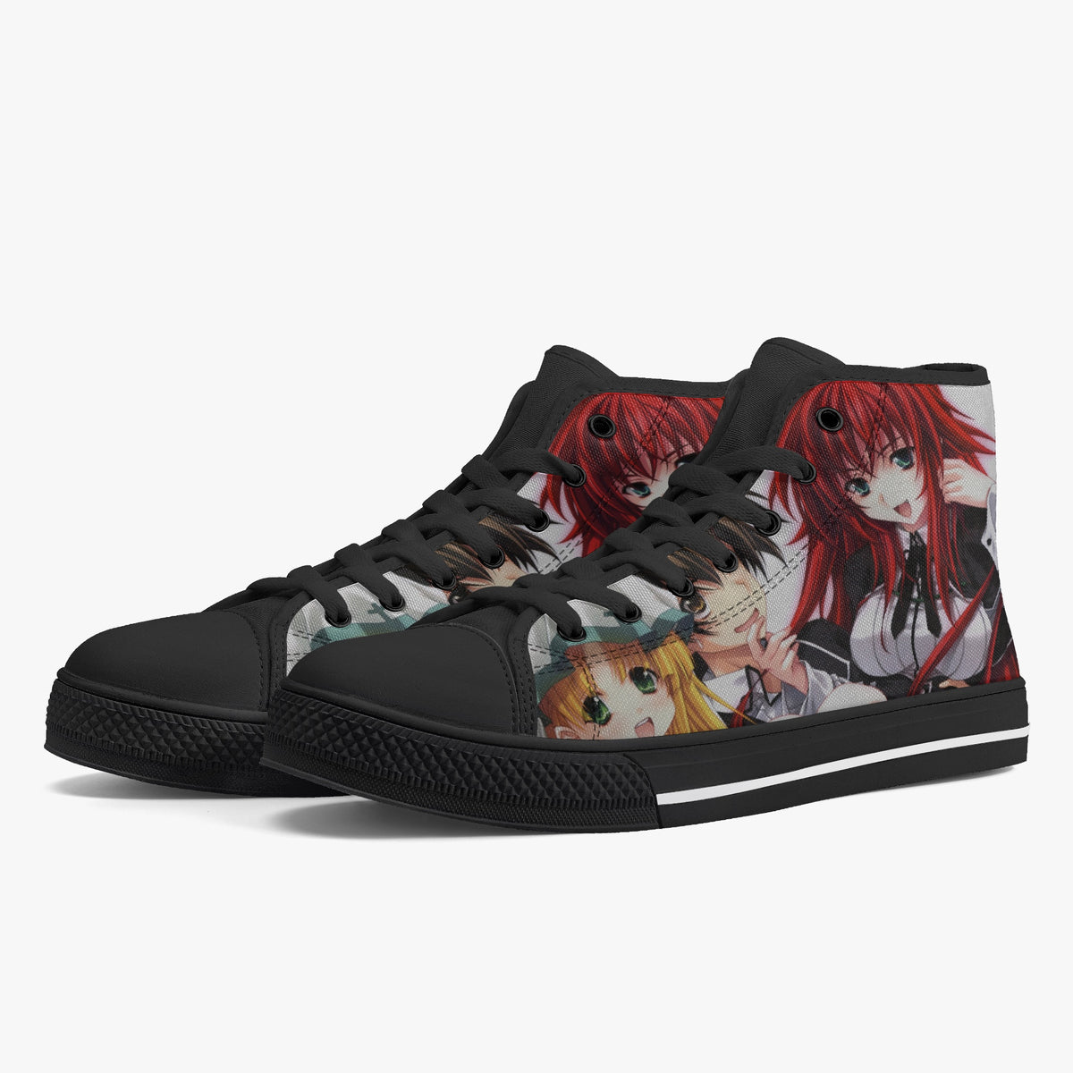 Crake High Top Japanese Anime laced custom prints canvas shoes