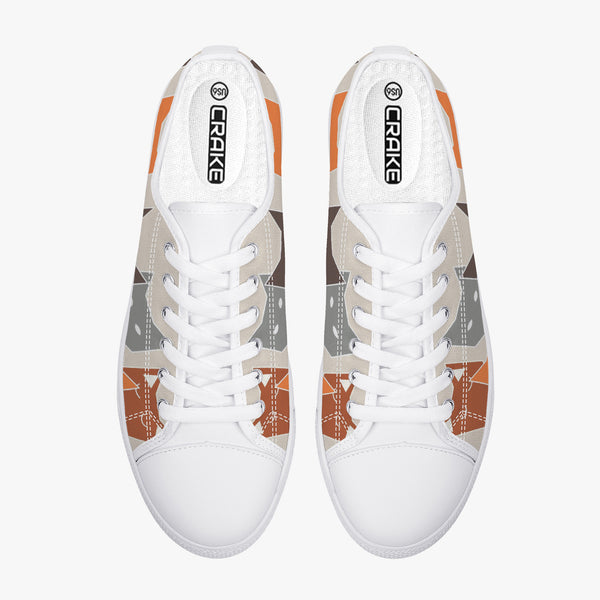 Crake Low Top Polygon Cats laced custom prints canvas shoes at RM MYR289