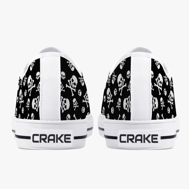 Crake Low Top Skulls laced custom prints canvas shoes at RM MYR289