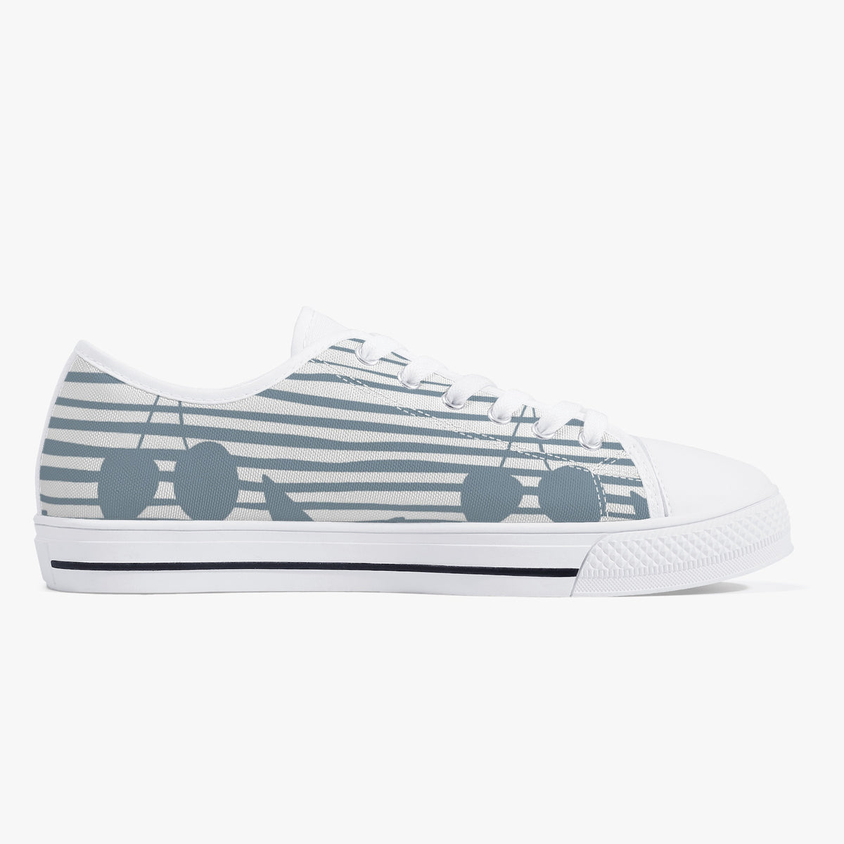 Crake Low Top The Curtain laced custom prints canvas shoes