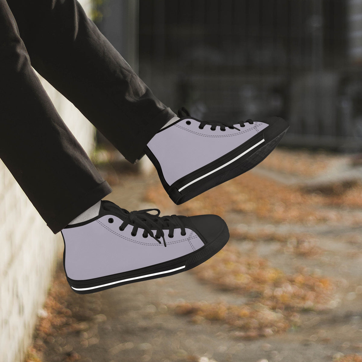 Crake High Top Cloud laced high top plain color canvas shoes