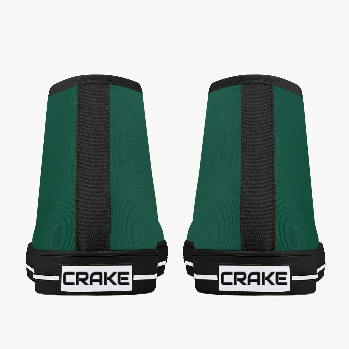Crake High Top Dark Green laced high top plain color canvas shoes