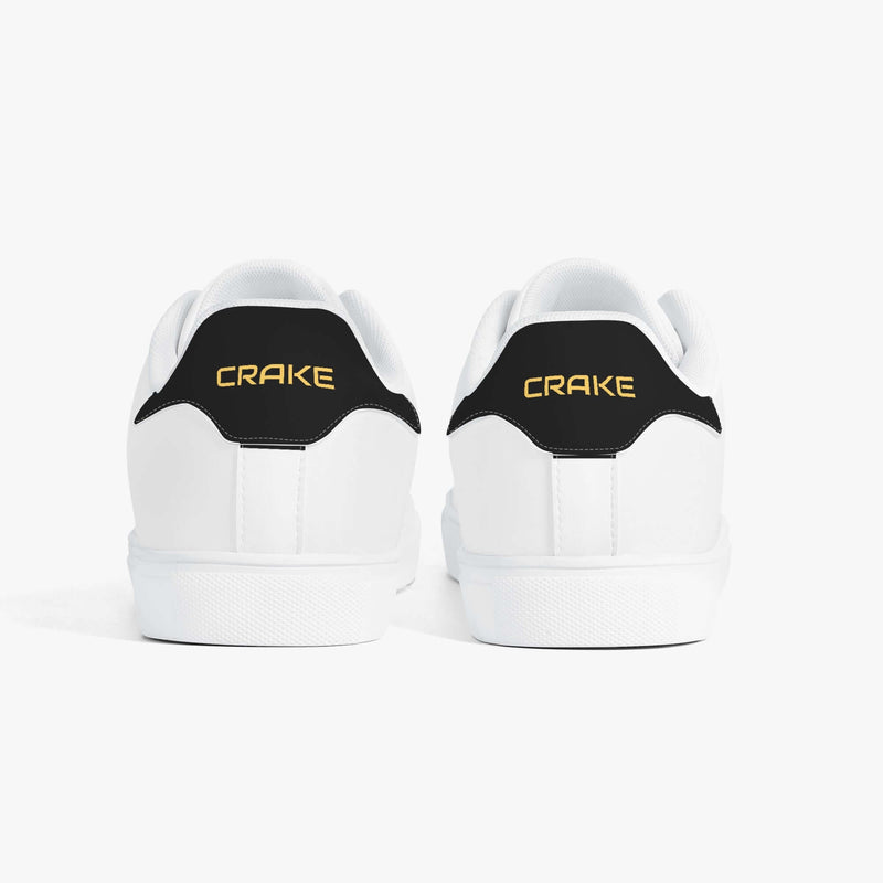 Crake Frida - Charcoal laced minimalist unisex white sneakers at RM MYR289