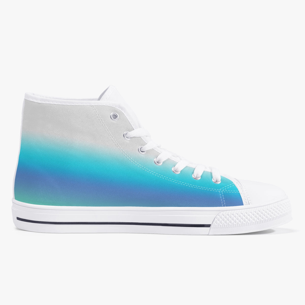 Crake High Top Sky and Sea laced custom prints canvas shoes