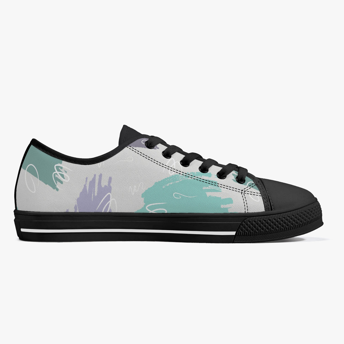 Crake Low Top Peters Painting 2 laced custom prints canvas shoes