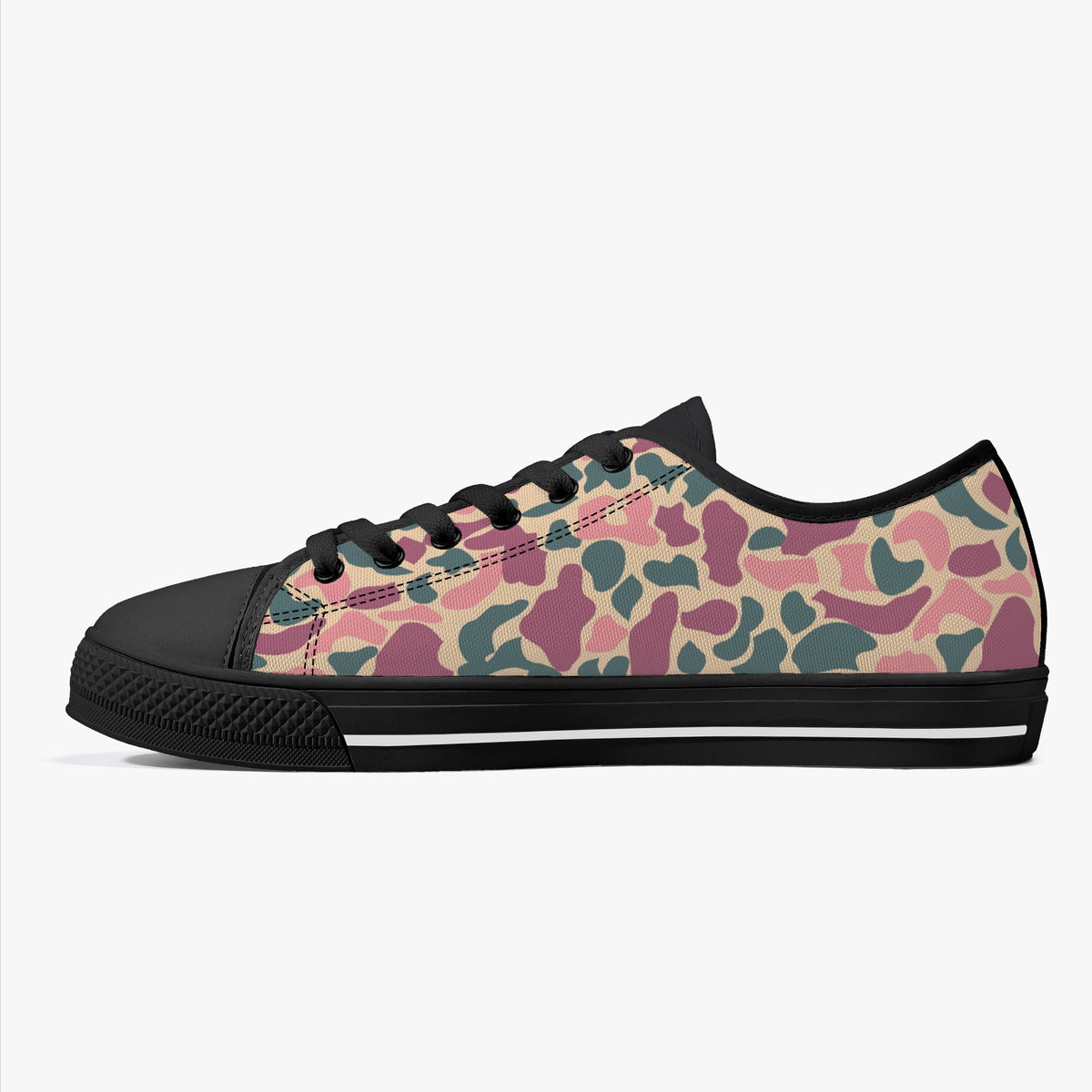Crake Low Top Yoshi laced custom prints canvas shoes