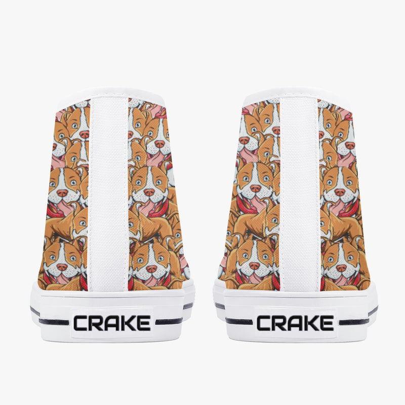 Crake High Top Pitbulls laced custom prints canvas shoes at RM MYR289