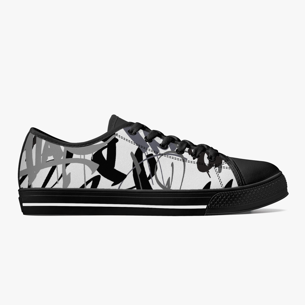 Crake Low Top Sapporo laced custom prints canvas shoes