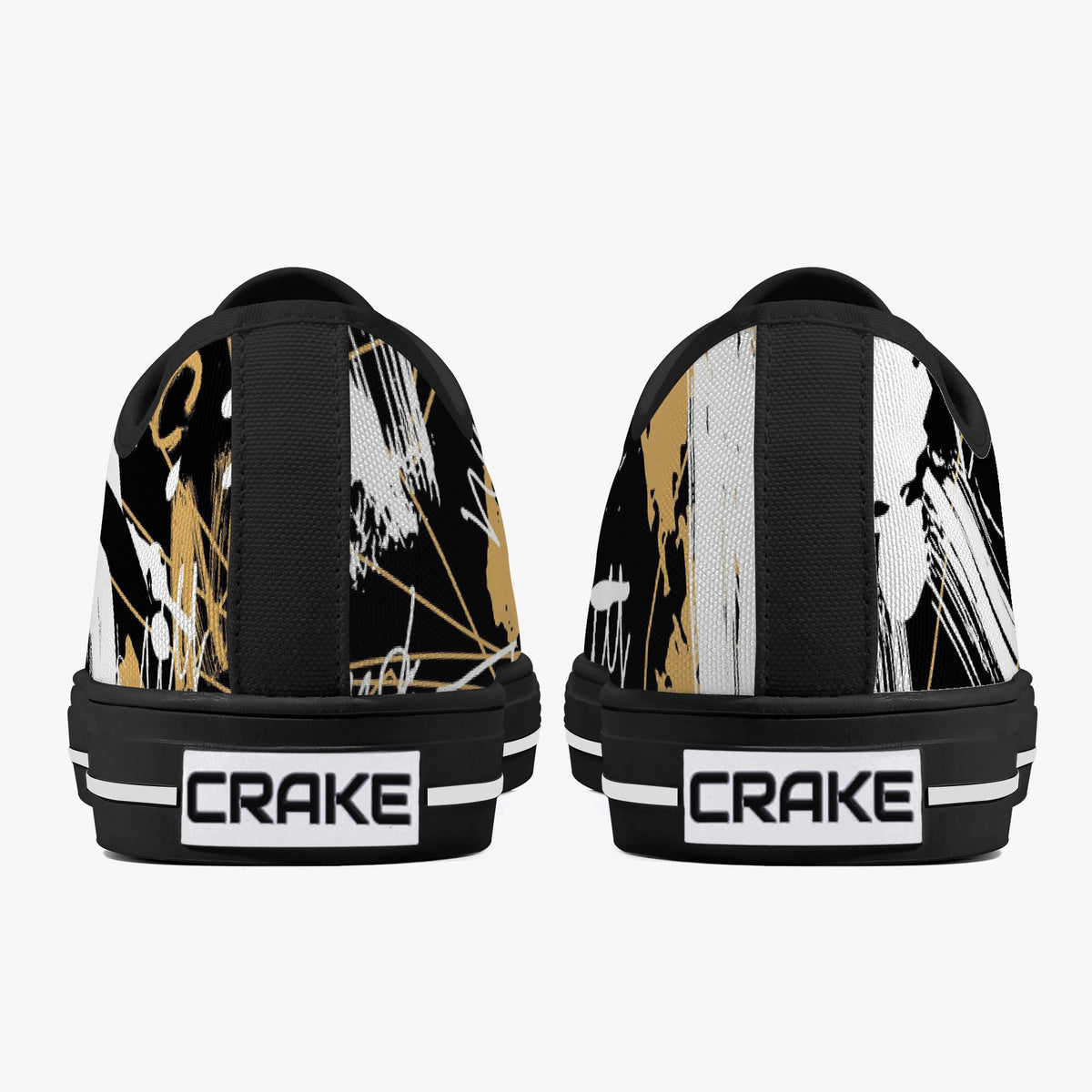 Crake Low Top Kuso laced custom prints canvas shoes