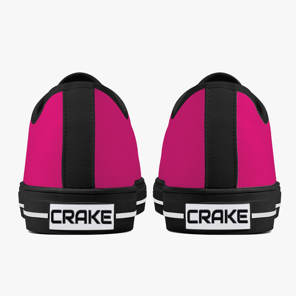 Crake Low Top Pink laced low top plain color canvas shoes