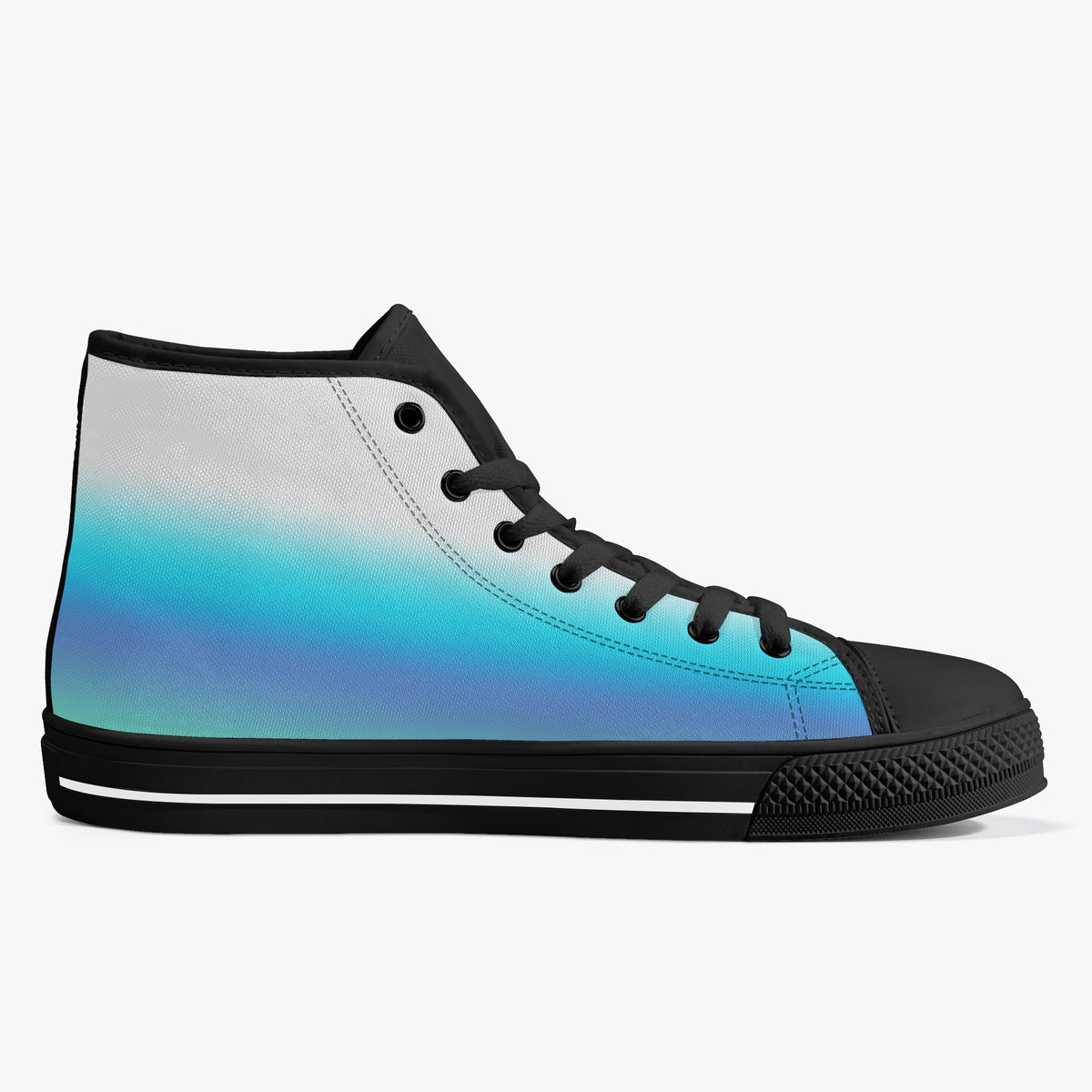 Crake High Top Sky and Sea laced custom prints canvas shoes
