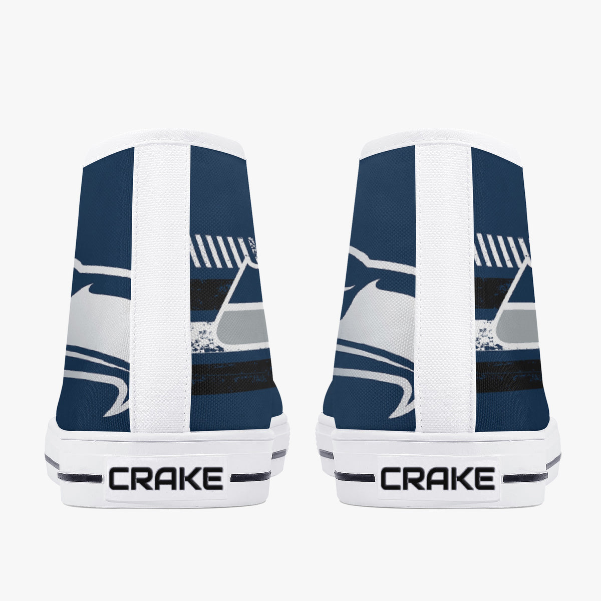 Crake High Top Bald Eagle laced custom prints canvas shoes