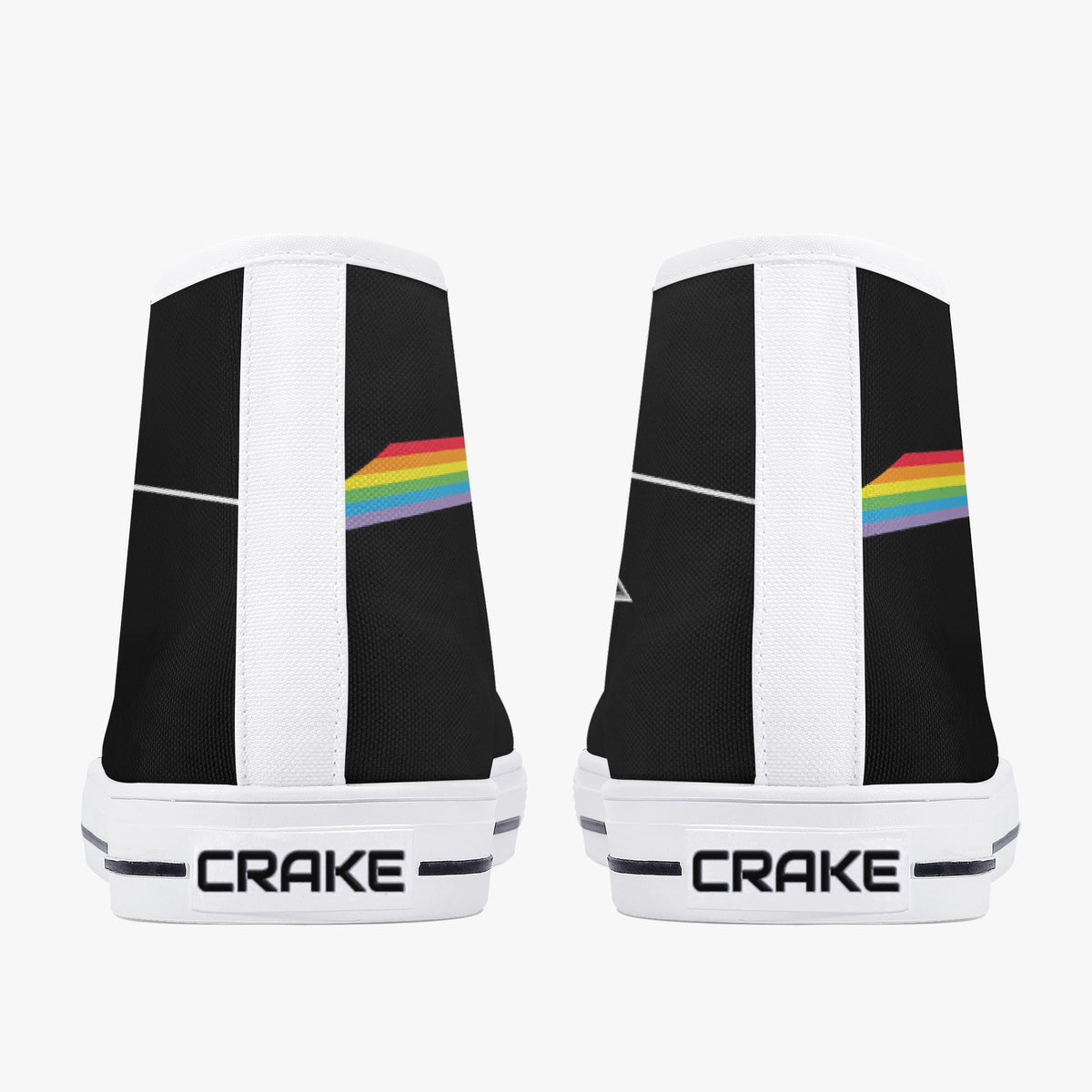 Crake High Top Prisma laced custom prints canvas shoes