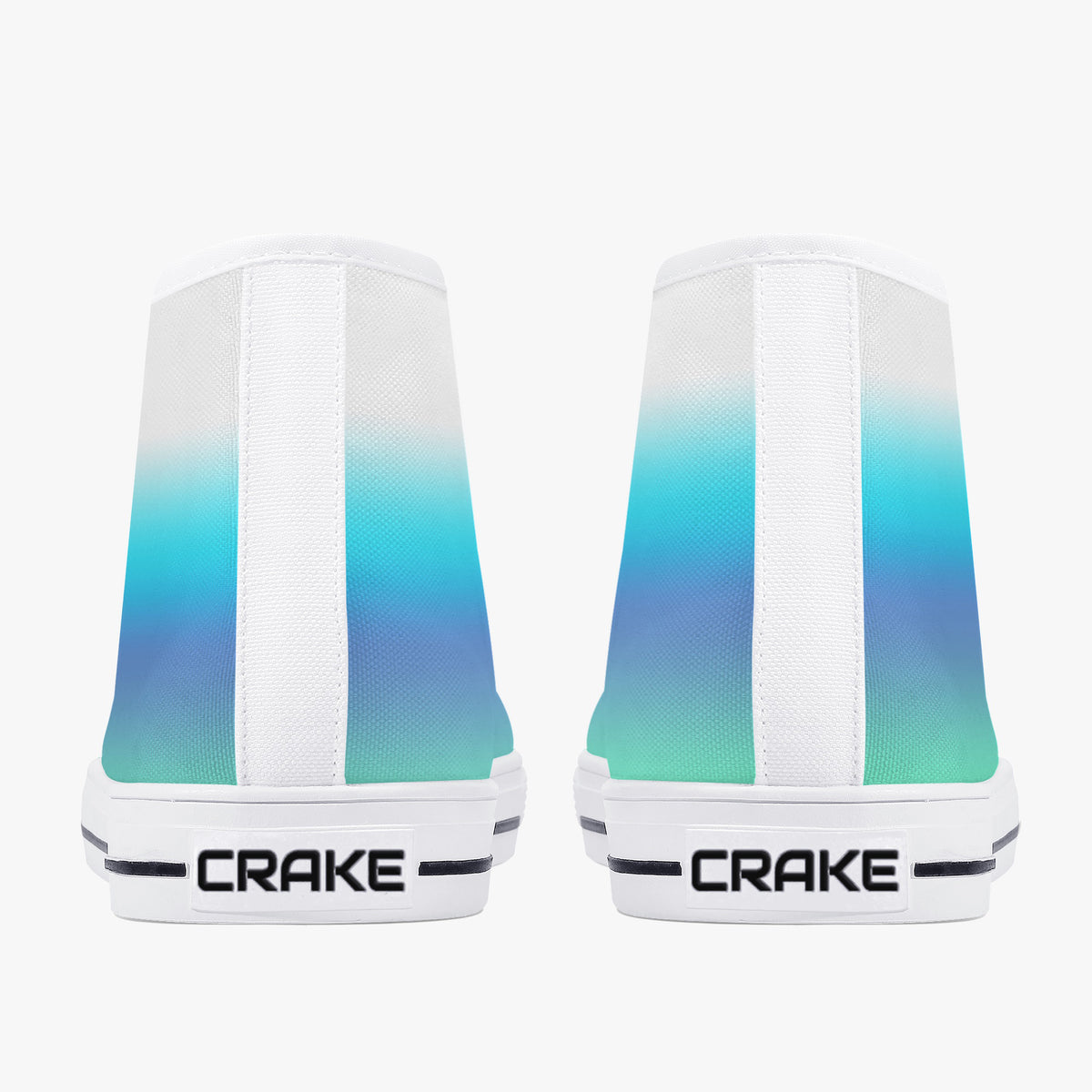 Crake High Top Sky and Sea laced custom prints canvas shoes