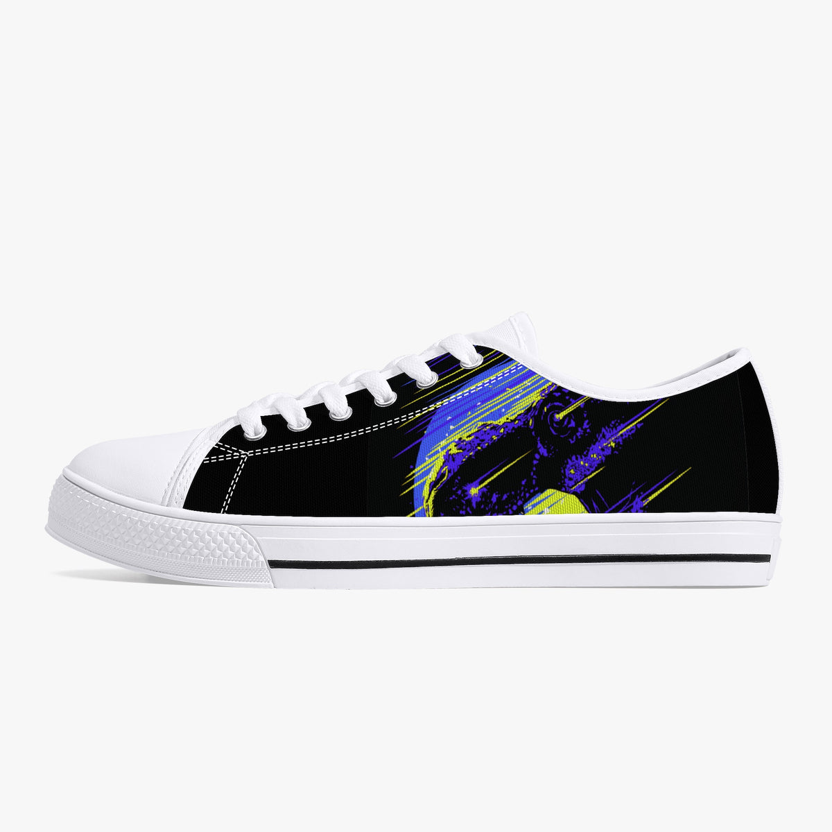 Crake Low Top T Rex laced custom prints canvas shoes