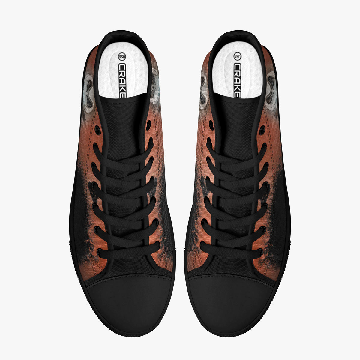 Crake High Top Suns laced custom prints canvas shoes