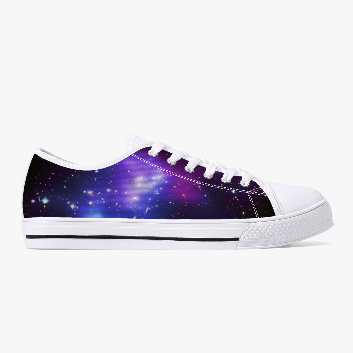 Crake Low Top Galaxy laced custom prints canvas shoes
