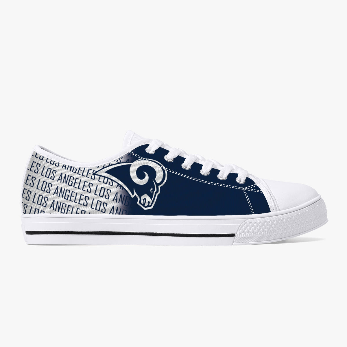 Crake Low Top LA Bull laced custom prints canvas shoes